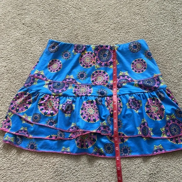 Lucky in Love Blue and Pink Patterned Skort - Picture 4 of 7